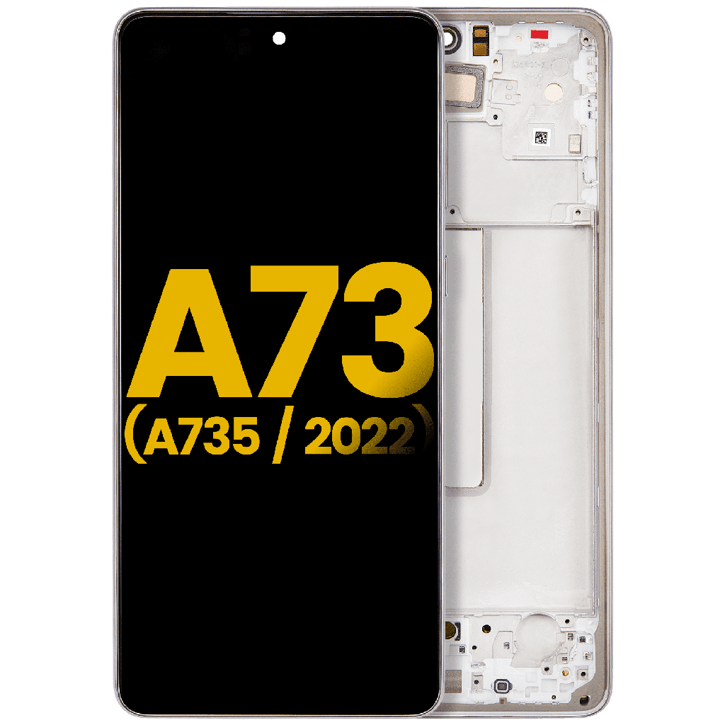 OLED Assembly With Frame Compatible For Samsung Galaxy A73 (A735/2022) (Refurbished) (White)