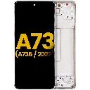 OLED Assembly With Frame Compatible For Samsung Galaxy A73 (A735/2022) (Refurbished) (White)
