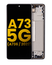 OLED Assembly With Frame Compatible For Samsung Galaxy A73 5G (A736/2022) (Refurbished) (Gray)