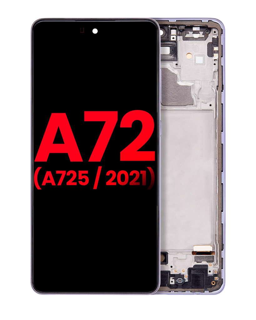OLED Assembly With Frame Compatible For Samsung A72 (A725/2021) (6.36&quot;) (Aftermarket Plus) (Awesome Violet)