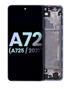 OLED Assembly With Frame Compatible For Samsung Galaxy A72 (A725/2021) (Service Pack) (Awesome Violet)
