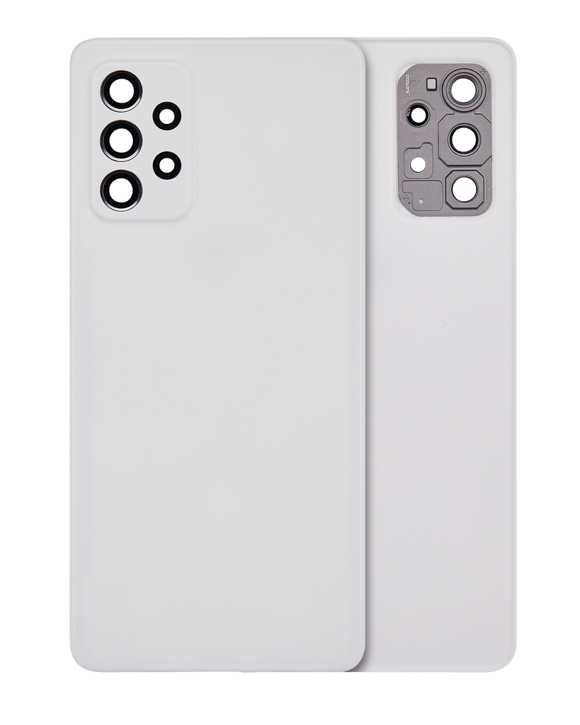 Back Cover Glass With Camera Lens Compatible For Samsung Galaxy A72 (A725/2021) (Service Pack) (White)