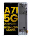 OLED Assembly With Frame Compatible For Samsung Galaxy A71 5G (A716U/2020) (Refurbished) (Prism Cube Silver)