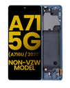 OLED Assembly With Frame Compatible For Samsung Galaxy A71 5G (A716U/2020) (Refurbished) (Prism Cube Blue)