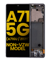 OLED Assembly With Frame Compatible For Samsung Galaxy A71 5G (A716U/2020) (Refurbished) (Prism Cube Black)