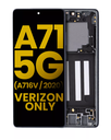 OLED Assembly With Frame Compatible For Samsung Galaxy A716V (A716V/2020) (Verizon 5G UW Frame Only) (Refurbished) (Prism Cube Black)