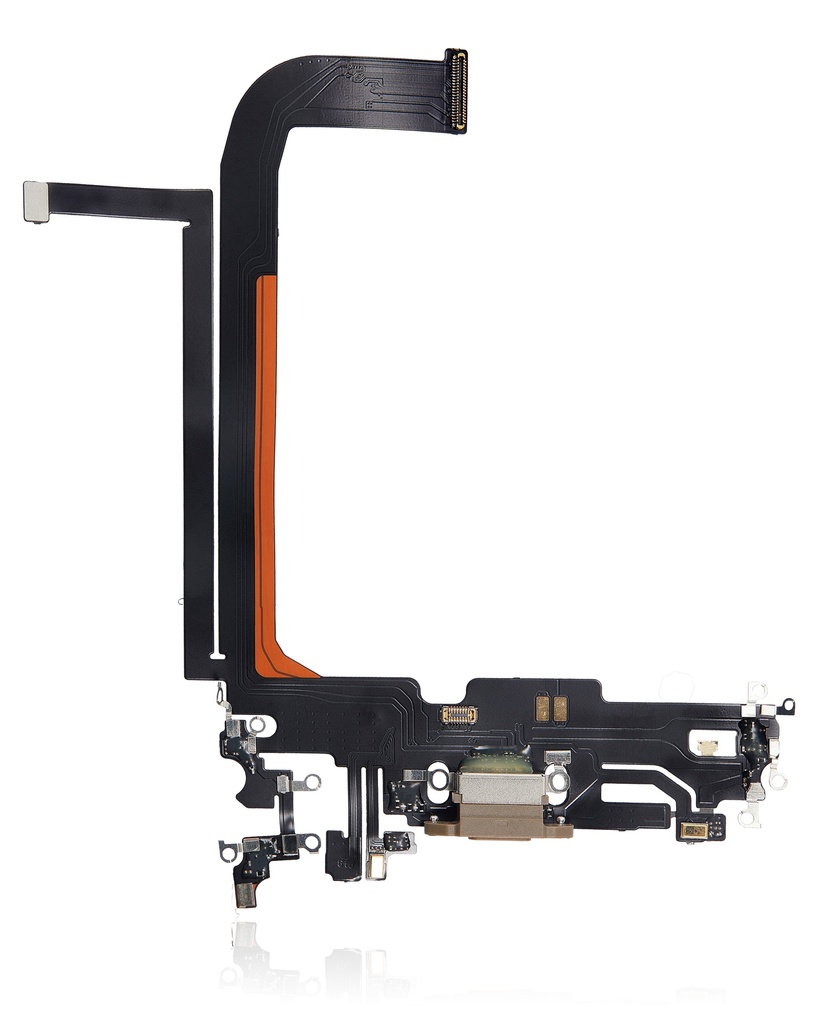 Charging Port Flex Cable Compatible For iPhone 13 Pro Max (Aftermarket Plus) (Gold)