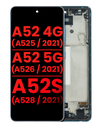 OLED Assembly With Frame Compatible For Samsung Galaxy A52 4G (A525/2021)/A52 5G (A526/2021)/A52S 5G (A528/2021) (6.36&quot;) (Aftermarket Plus) (Awesome Blue)