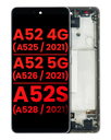 OLED Assembly With Frame Compatible For Samsung Galaxy A52 4G (A525/2021)/A52 5G (A526/2021)/A52S 5G (A528/2021) (6.36&quot;) (Aftermarket Plus) (Awesome White)