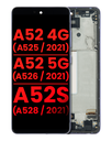 OLED Assembly With Frame Compatible For Samsung Galaxy A52 4G (A525/2021)/A52 5G (A526/2021)/A52S 5G (A528/2021) (6.36&quot;) (Aftermarket Plus) (Awesome Violet)