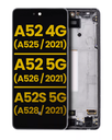 OLED Assembly With Frame Compatible For Samsung Galaxy A52 4G (A525/2021)/A52 5G (A526/2021)/A52S 5G (A528/2021) (Refurbished) (Awesome White)