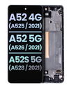 OLED Assembly With Frame Compatible For Samsung Galaxy A52 4G (A525/2021)/A52 5G (A526/2021)/A52S 5G (A528/2021) (Service Pack) (Awesome White)