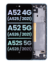 OLED Assembly With Frame Compatible For Samsung Galaxy A52 4G (A525/2021)/A52 5G (A526/2021)/A52S 5G (A528/2021) (Service Pack) (Awesome Blue)