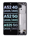 OLED Assembly With Frame Compatible For Samsung Galaxy A52 4G (A525/2021)/A52 5G (A526/2021)/A52S 5G (A528/2021) (Service Pack) (Awesome Black)