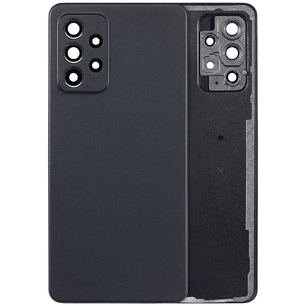 Back Cover Glass With Camera Lens Compatible For Samsung Galaxy A52 4G (A525/2021) (Aftermarket Plus) (Black)