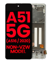 OLED Assembly With Frame Compatible For Samsung Galaxy A51 5G (A516/2020) (Non-Verizon 5G UW Frame) (6.46&quot;) (Aftermarket Plus) (Prism Cube White)