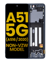 OLED Assembly With Frame Compatible For Samsung Galaxy A51 5G (A516/2020) (Non-Verizon 5G UW Frame) (Refurbished) (Prism Cube Black)