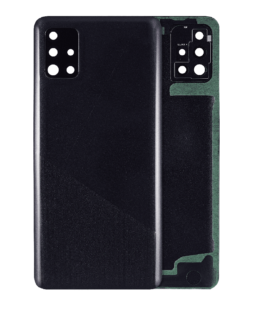 Back cover Glass With Camera Lens Compatible For Samsung Galaxy A51 4G (A515/2019) (Aftermarket Plus) (Prism Crush Black)