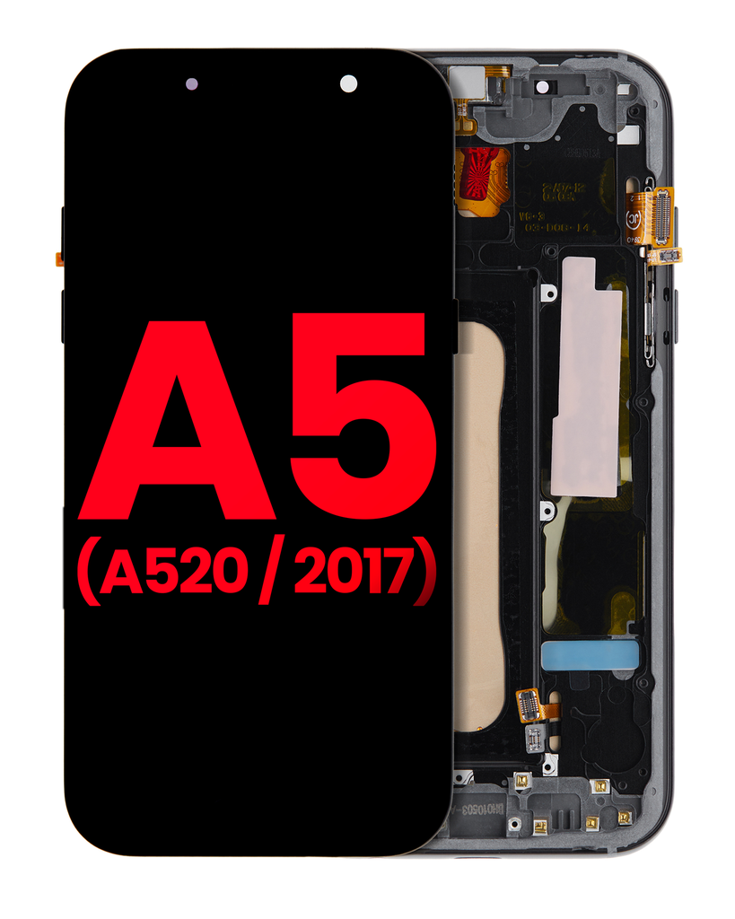 OLED Assembly With Frame Compatible For Samsung Galaxy A5 (A520/2017) (Aftermarket Plus) (Black)