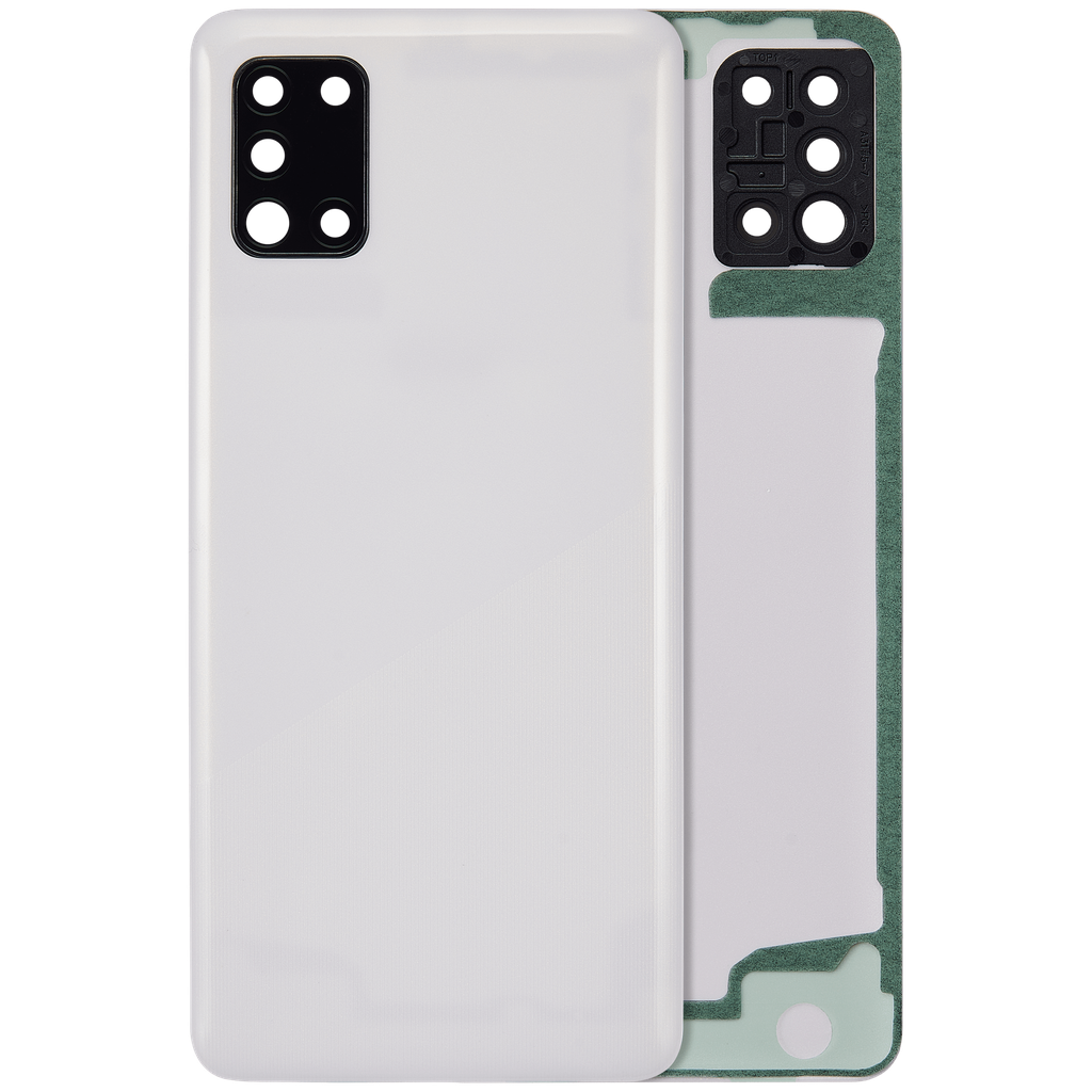 Back cover Glass With Camera Lens Compatible For Samsung Galaxy A31 (A315/2020) (Aftermarket Plus) (Prism Crush White)