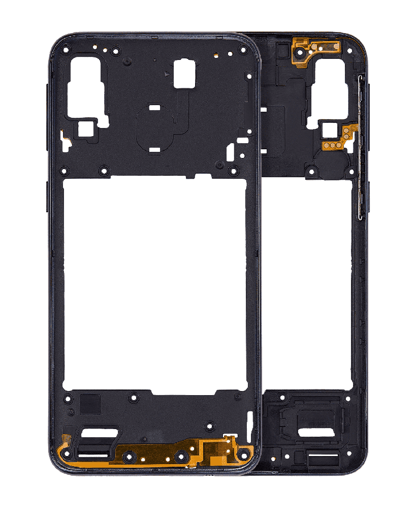 Mid-Frame Housing Compatible For Samsung Galaxy A40 (A405/2019) (Aftermarket Plus) (Black)