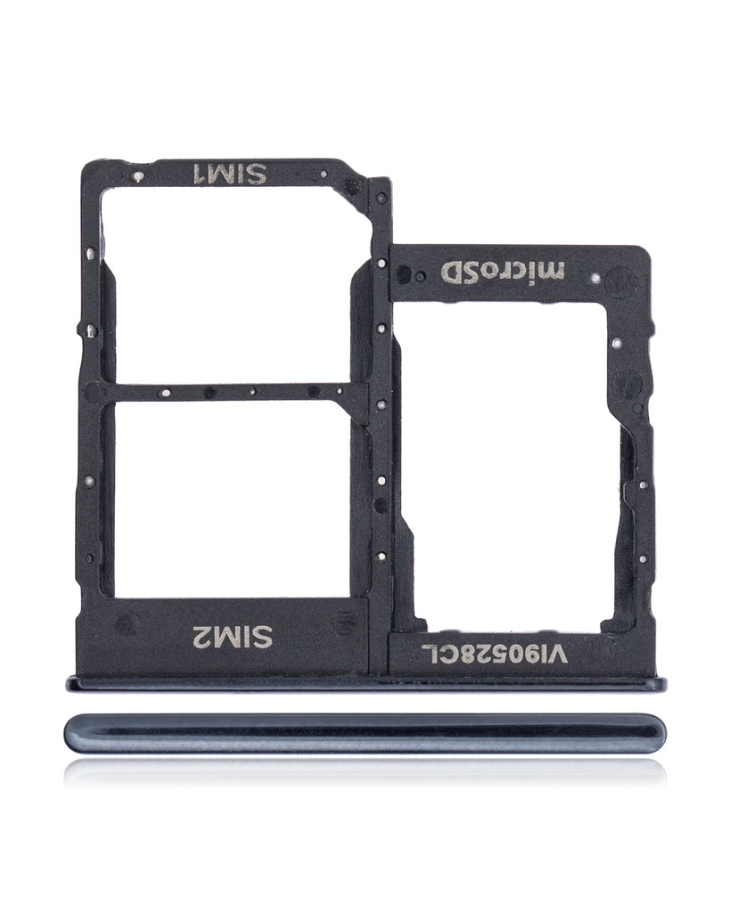 Dual Sim Card Tray Compatible For Samsung Galaxy A40 (A405/2019) (Black)