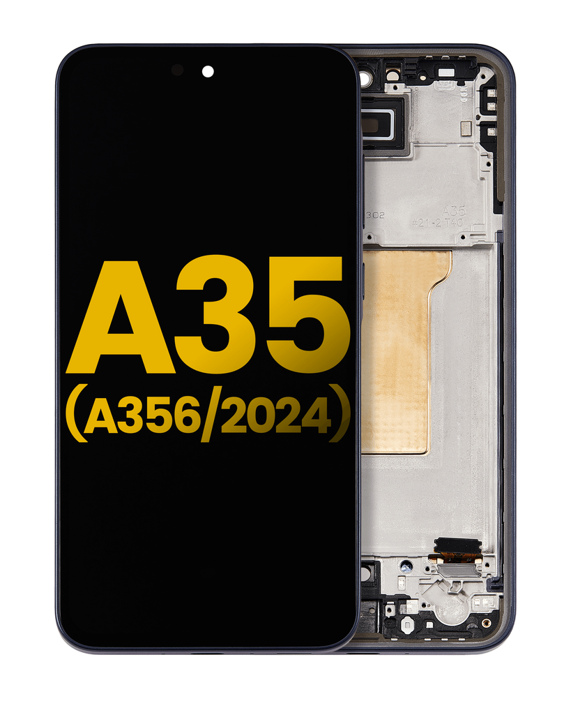 OLED Assembly With Frame Compatible For Samsung Galaxy A35 5G (A356/2024) (Refurbished) (Navy)