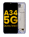 OLED Assembly With Frame Compatible For Samsung Galaxy A34 5G (A346/2023) (Refurbished) (Violet)