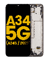 OLED Assembly With Frame Compatible For Samsung Galaxy A34 5G (A346/2023) (Refurbished) (Graphite)