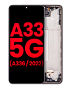 OLED Assembly With Frame Compatible For Samsung Galaxy A33 5G (A336/2022) (Aftermarket Plus) (Black)