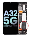 LCD Assembly With Frame Compatible For Samsung Galaxy A32 5G (A326F/B/M/2021) (International Dual Sim Model) (Service Pack) (Awesome Black)