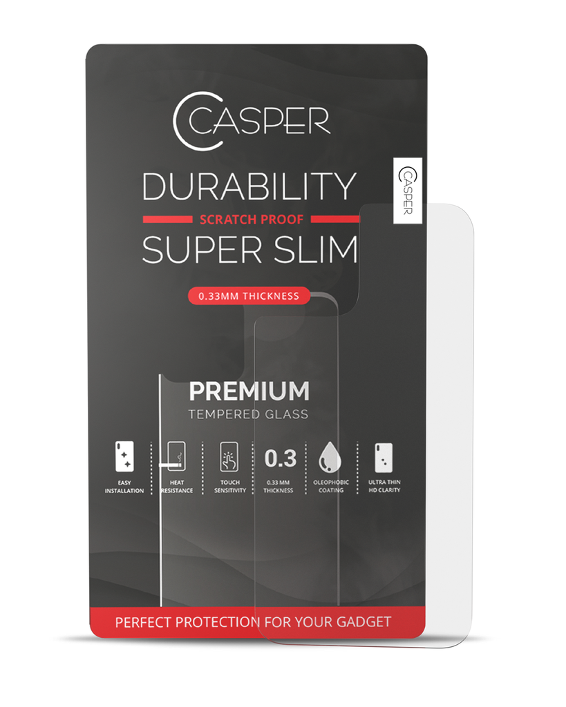 Casper Tempered Glass (Back Glass) Compatible For iPhone 12 Mini (Retail Pack) (Clear)
