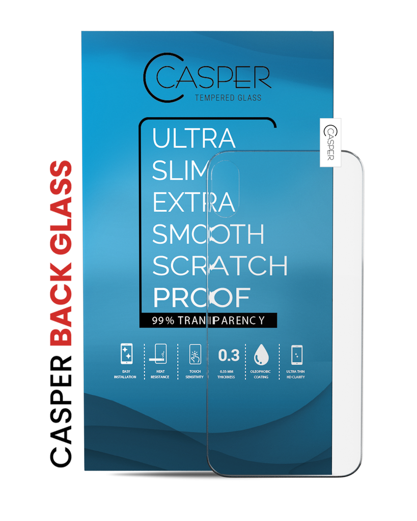 Casper Tempered Glass (Back Glass) Compatible For iPhone X / XS (10 Pack) (Clear)