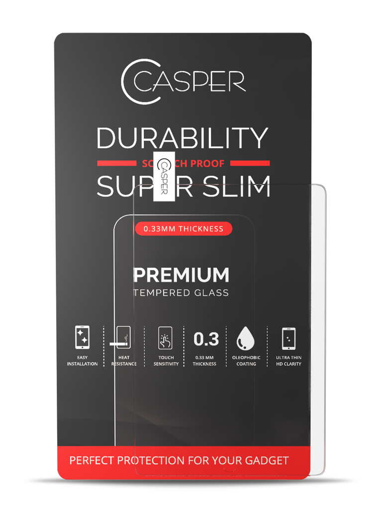 Casper Tempered Glass Compatible For iPad Mini 1 / iPad Mini 2 / iPad Mini 3 (Retail Pack) (Clear)