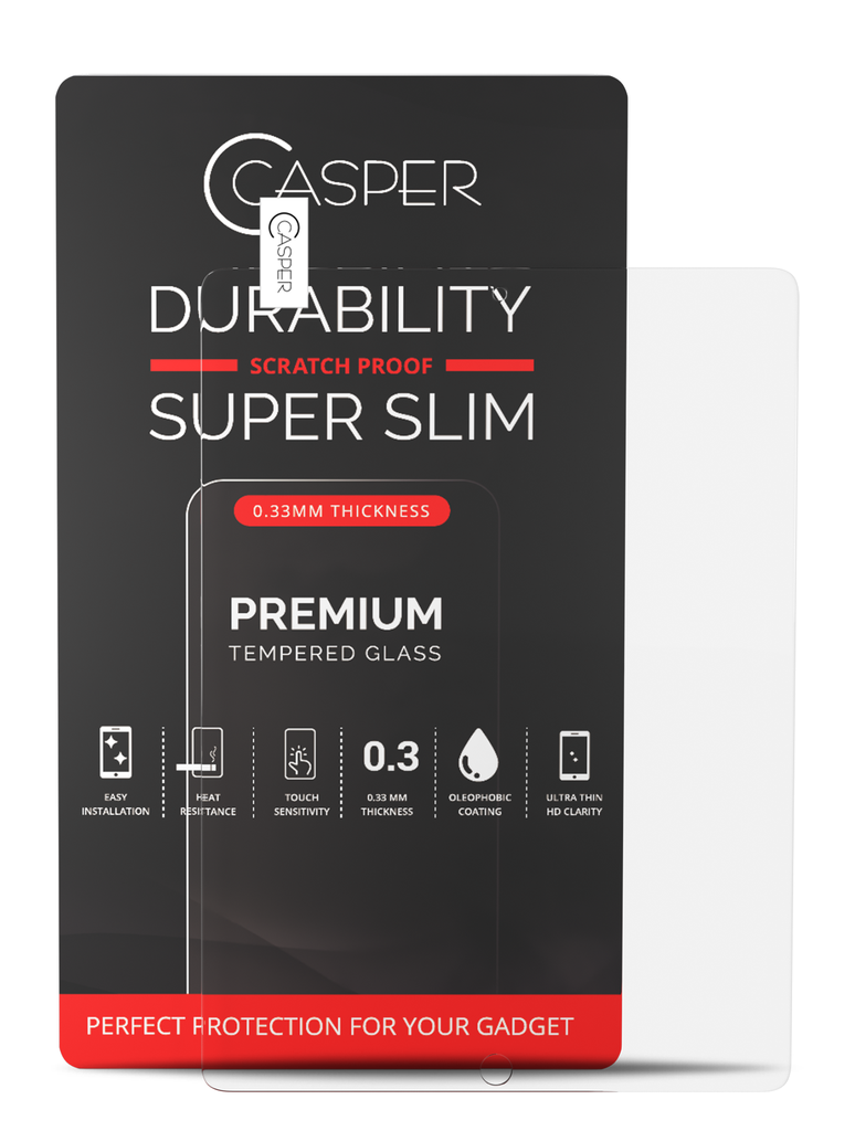 Casper Tempered Glass Compatible For iPad Pro 12.9&quot; 1st Gen (2015) / iPad 12.9&quot; 2nd Gen (2017) (Retail Pack) (Clear)
