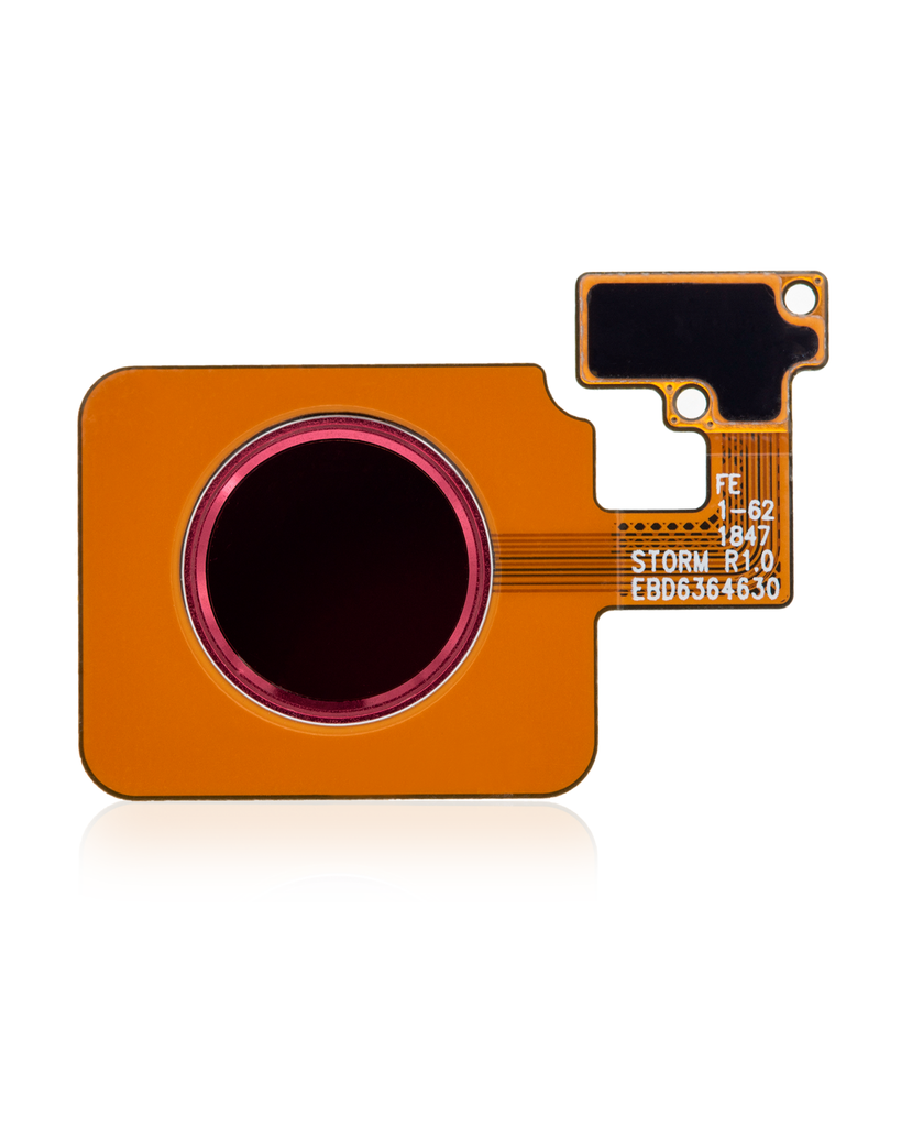 Home Button Fingerprint Sensor With Flex Compatible For LG G8 ThinQ / LG V50 ThinQ (Red)
