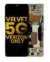 OLED Assembly With Frame Compatible For LG Velvet 5G (Verizon 5G UW Frame Only) (Refurbished) (Silver)