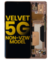 OLED Assembly With Frame Compatible For LG Velvet 5G (Non-Verizon 5G UW Frame) (Refurbished) (Pink)