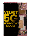 OLED Assembly With Frame Compatible For LG Velvet 5G (Non-Verizon 5G UW Frame) (Refurbished) (Red)