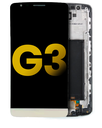 LCD Assembly With Frame Compatible For LG G3 (Refurbished) (Gold)