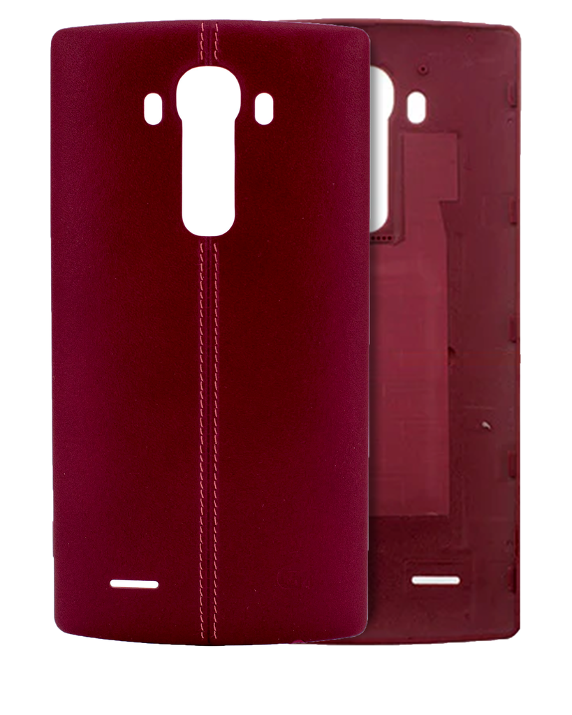 Back cover Glass Compatible For LG G4 (Leather Red) (Used OEM Pull)