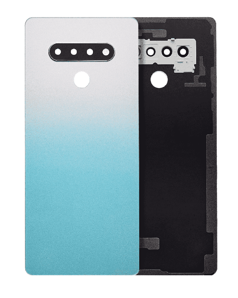 Back cover Glass With Camera Lens Compatible For LG Stylo 6 / K71 (White)