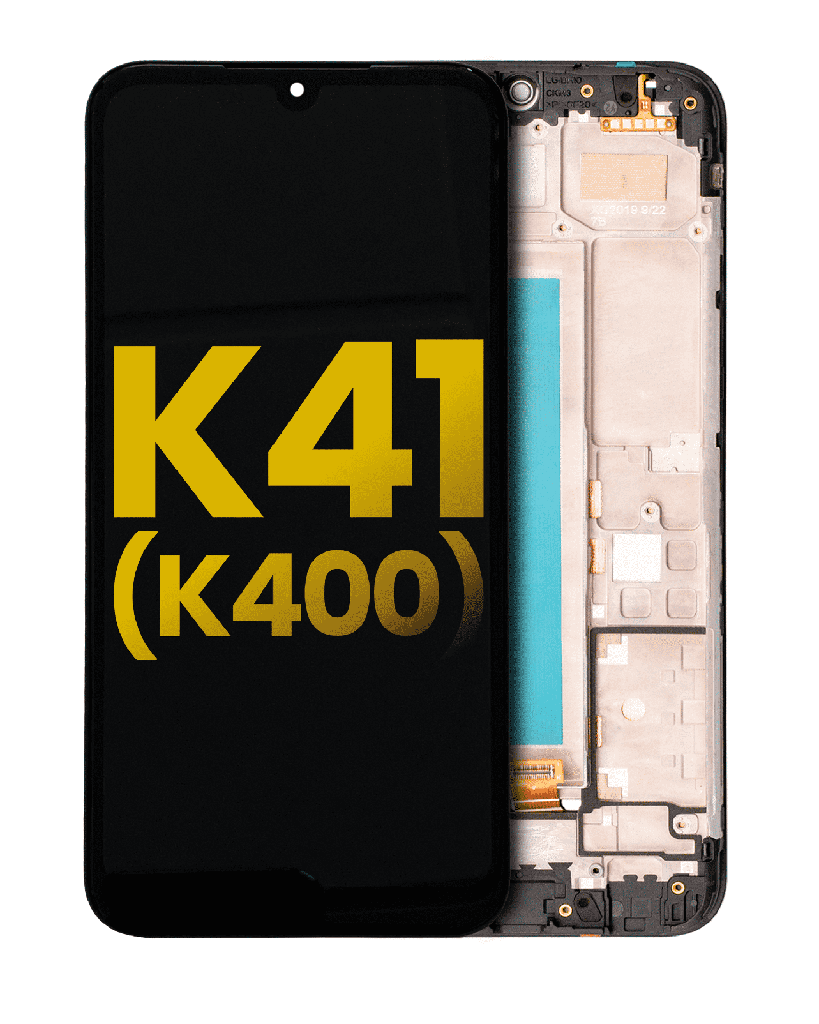 LCD Assembly With Frame Compatible For LG K41 (K400) (Refurbished) (Black)