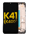 LCD Assembly With Frame Compatible For LG K41 (K400) (Refurbished) (Black)