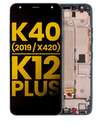 LCD Assembly With Frame Compatible For LG K40 (2019 / X420) / K12 Plus (Refurbished) (Blue)
