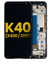 LCD Assembly With Frame Compatible For LG K40 (X420 / 2019) (Refurbished) (Gray)