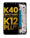 LCD Assembly With Frame Compatible For LG K40 (2019 / X420) / K12 Plus (Refurbished) (Moroccan Blue)