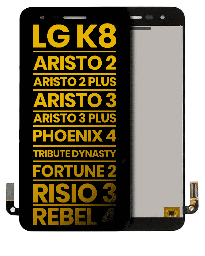 LCD Assembly Without Frame Compatible For LG K8 (X210/2018)/Aristo 2/Aristo 2 Plus/Aristo 3/Aristo 3 Plus/Phoenix 4/Tribute Dynasty/Empire/Fortune 2/Risio 3/Rebel 4 (Refurbished) (Black)