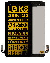 LCD Assembly Without Frame Compatible For LG K8 (X210/2018)/Aristo 2/Aristo 2 Plus/Aristo 3/Aristo 3 Plus/Phoenix 4/Tribute Dynasty/Empire/Fortune 2/Risio 3/Rebel 4 (Refurbished) (Black)