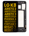 LCD Assembly With Frame Compatible For LG K8 (X210/2018)/Aristo 2/Aristo 2 Plus/Aristo 3/Aristo 3 Plus/Phoenix 4/Tribute Dynasty/Empire/Fortune 2/Risio 3/Rebel 4 (Refurbished) (Black)
